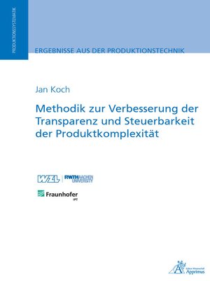 cover image of Methodik zur Verbesserung der Transparenz und Steuerbarkeit der Produktkomplexität